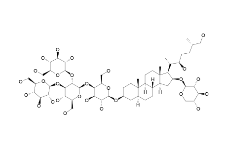 #3;(22S,25S)-16-O-BETA-D-XYLOPYRANOSYL-5-ALPHA-CHOLESTAN-3-BETA,16-BETA,22,26-TETRAOL-3-O-BETA-D-GLUCOPYRANOSYL-(1->2)-O-[BETA-D-GLUCOPYRANOSYL-(1->3)]-O-BETA-