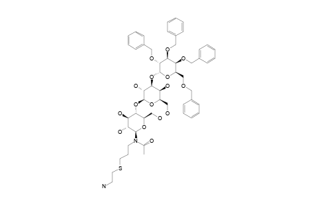 #24;N-ACETYL-N-[3-THIO-(2-AMINOETHYL)]-PROPYL-(2,3,4,6-TETRA-O-BENZYL-ALPHA-D-GALACTOPYRANOSYL)-(1->3)-(BETA-D-GALACTOPYRANOSYL)-(1->4)-BETA-D-GLUCOPYRANOSYLAM