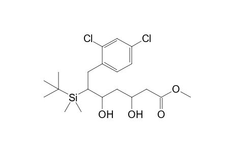 Methyl 6-(t-butyldimethylsilyl)-3,5-dihydroxy-7-(2',4'-dichlorophenyl)heptanoate