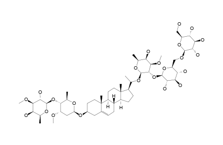 DELTA(5)-PREGNENE-3-BETA,20(S)-DIOL-3-O-[BETA-D-DIGITALOPYRANOSYL-(1->4)-BETA-D-CYMAROPYRANOSIDE]-20-O-[BETA-D-GLUCOPYRANOSYL-(1->6)-BETA-D-GLUCOPYRANOSYL-(1->