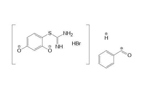 2-(2,4-DIHYDROXYPHENYL)-2-THIOPSEOUDOUREA, MONOBENZOATE (ESTER), MONOHYDROBROMIDE