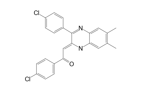 2-(PARA-CHLOROBENZOYLMETHYLENE)-3-(PARA-CHLOROPHENYL)-6,7-DIMETHYL-1H-QUINOXALINE