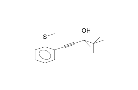 3,4,4-trimethyl-1-(2-methylsulfanylphenyl)pent-1-yn-3-ol