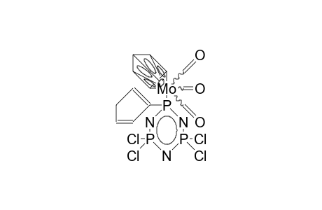 /.eta.-5/-Cyclopentadienyl-(3,3,5,5-tetrachloro-1-cyclopentadienyl-cyclotriphosphazenyl) molybdenum tricarbonyl