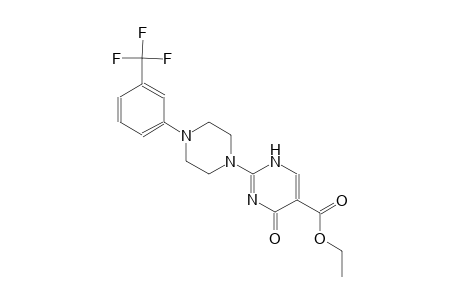 5-pyrimidinecarboxylic acid, 1,4-dihydro-4-oxo-2-[4-[3-(trifluoromethyl)phenyl]-1-piperazinyl]-, ethyl ester