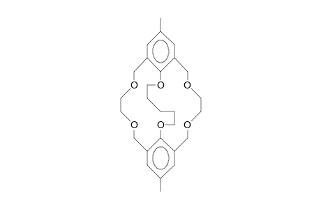 11,22-Dimethyl-1,7,15,18,27,30-tetraoxa(7.6.6)(1,2,6)cyclophane