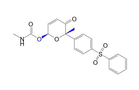 trans-6-hydroxy-2-methyl-2-[p-(phenylsulfonyl)phenyl]-2H-pyran-3(6H)-one, methylcarbamate