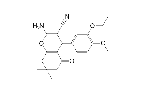 2-amino-4-(3-ethoxy-4-methoxyphenyl)-7,7-dimethyl-5-oxo-5,6,7,8-tetrahydro-4H-chromene-3-carbonitrile