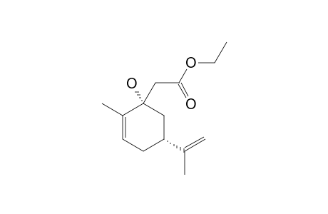 ETHYL_2-[(1-S,5-R)-1-HYDROXY-5-ISOPROPENYL-2-METHYL-2-CYCLOHEXENYL]-ACETATE