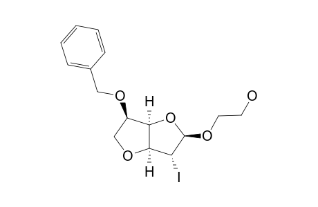 #3AE;2-(2R,3R,3AS,6R,6AR)-6-(BENZYLOXY)-3-IODO-HEXAHYDROFURO-[3,2-B]-FURAN-2-YLOXY]-ETHANOL;2-HYDROXYETHYL-3,6-ANHYDRO-2-IODO-5-O-(BENZYLOXY)-BETA-D-GLUCOFURAN