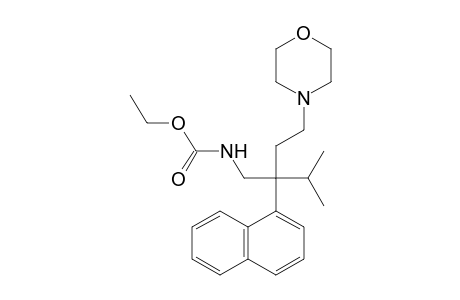 N-{3-METHYL-2-(2-MORPHOLINOETHYL)-2-(alpha-NAPHTHYL)BUTYL]CARBAMIC ACID, ETHYL ESTER