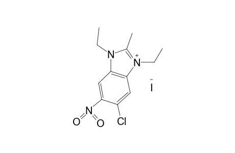 5-CHLORO-1,3-DIETHYL-2-METHYL-6-NITROBENZIMIDAZOLIUM IODIDE