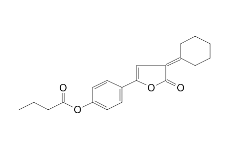 4-(4-Cyclohexylidene-5-oxo-4,5-dihydro-2-furanyl)phenyl butyrate