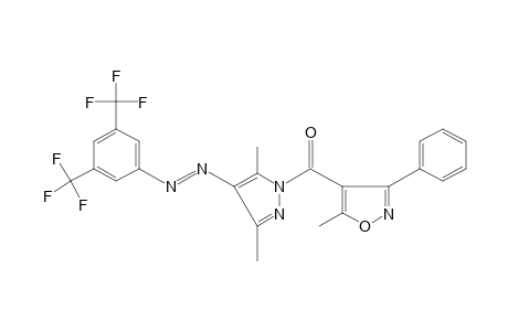 3,5-DIMETHYL-4-[(alpha,alpha,alpha,alpha',alpha',alpha'-HEXAFLUORO-3,5-XYLYL)AZO]-1-[(5-METHYL-3-PHENYL-4-ISOXAZOLYL)CARBONYL]PYRAZOLE