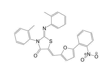 (2Z,5Z)-3-(2-methylphenyl)-2-[(2-methylphenyl)imino]-5-{[5-(2-nitrophenyl)-2-furyl]methylene}-1,3-thiazolidin-4-one