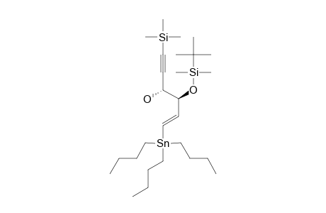 (1E,3R*,4R*)-3-[(TERT.-BUTYLDIMETHYLSILYL)-OXY]-1-(TRIBUTYLSTANNYL)-6-(TRIMETHYLSILYL)-HEX-1-EN-5-YN-4-OL;ANTI-ISOMER