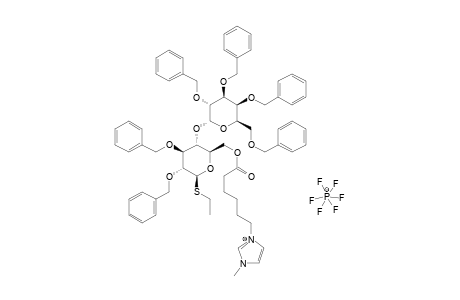 #11;[6-[4-O-(2,3,4,6-TETRA-O-BENZYL-ALPHA-D-GALACTOPYRANOSYL)-2,3-DI-O-BENZYL-1-ETHYLTHIO-BETA-D-GLUCOPYRANOS-6-YL]-6-OXOHEXYL]-1-METHYL-1H-IMIDAZOL-3-IUM-HEXA