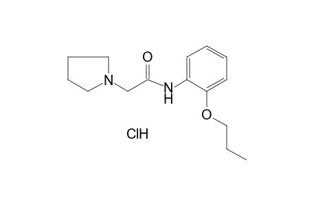 2'-propoxy-1-pyrrolidineacetanilide, monohydrochloride