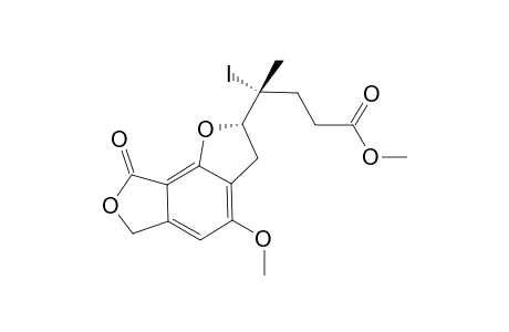 METHYL-(S*)-4-IODO-4-(R*)-4-METHOXY-8-OXO-2,3,6,8-TETRAHYDRO-1H-FURO-[3,4-G]-BENZOFURAN-2-YL]-PENTANOATE