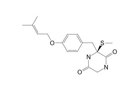 3-THIOMETHYL-3-[4'-(3''-METHYL-2''-BUTENOYL)-PHENYLMETHYL]-2,5-PIPERAZINEDIONE