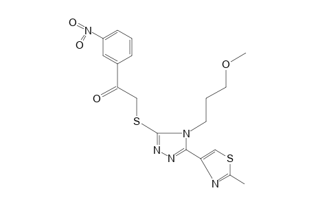 2-{[4-(3-methoxypropyl)-5-(2-methyl-4-thiazolyl-4H-1,2,4-triazol-3-yl]thio}-3'-nitroacetophenone