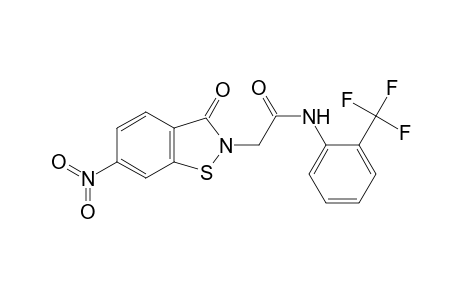 1,2-Benzisothiazole-2-acetamide, 2,3-dihydro-6-nitro-3-oxo-N-[2-(trifluoromethyl)phenyl]-