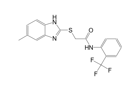 2-[(5-methyl-1H-benzimidazol-2-yl)sulfanyl]-N-[2-(trifluoromethyl)phenyl]acetamide