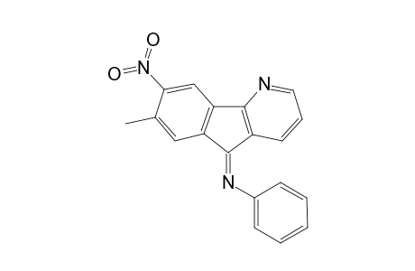 N-[(5Z)-7-methyl-8-nitro-5H-indeno[1,2-b]pyridin-5-ylidene]aniline