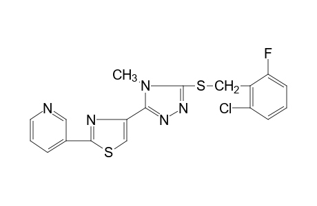 3-[(2-chloro-6-fluorobenzyl)thio]-4-methyl-5-[2-(3-pyridyl)-4-thiazolyl]-4H-1,2,4-triazole