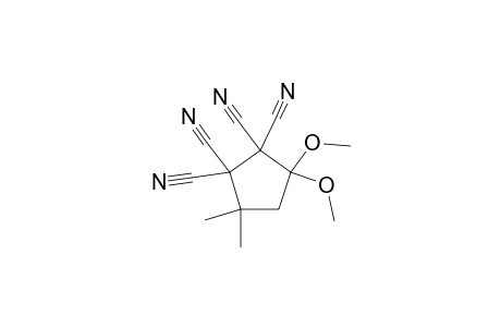 2,2,3,3-Tetracyano-4,4-dimethyl-1,1-dimethoxy-cyclopentane