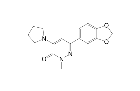 2-Methyl-4-(pyrrolidin-1-yl)-6-(benzo[1,3]dioxol-5-yl)pyridazin-3(2H)-one