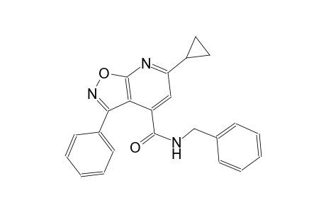 isoxazolo[5,4-b]pyridine-4-carboxamide, 6-cyclopropyl-3-phenyl-N-(phenylmethyl)-