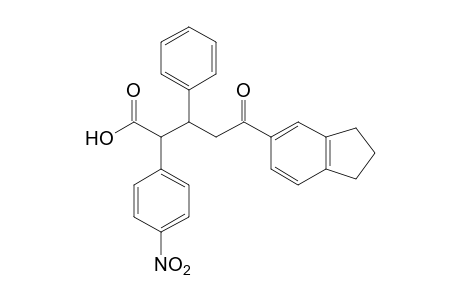 alpha-(p-nitrophenyl)-gamma-oxo-beta-phenyl-5-indanvaleric acid