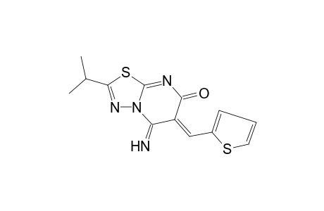 5-Imino-2-isopropyl-6-(2-thienylmethylene)-5,6-dihydro-7H-[1,3,4]thiadiazolo[3,2-a]pyrimidin-7-one