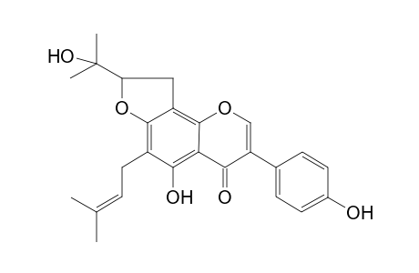 SENEGALENSIN;5,4'-DIHYDROXY-6-(3,3-DIMETHYLALLYL)-5-HYDROXYISOPROPYLDIHYDROFURANO-[2,3:7,8]-ISOFLAVONE