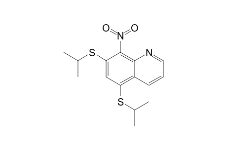 5,7-bis(isopropylsulfanyl)-8-nitro-quinoline