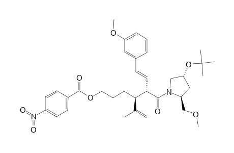 #16J;(2S,3S)-1-[(2S,4R)-4-TERT.-BUTOXY-2-METHOXYMETHYL-PYRROLIDIN-1-YL]-2-[(E)-2-(3-METHOXYPHENYL)-ETHENYL]-4-METHYL-3-[3-(4-NITROPHENYL)-CARBONYLOXYPROPYL]-4-