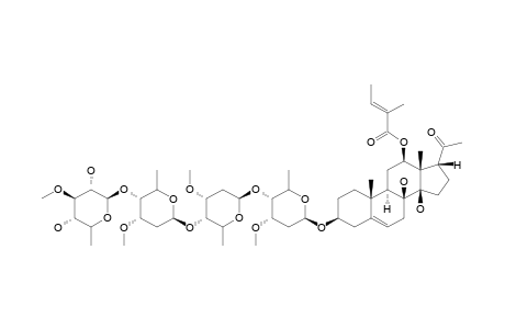 12-O-TIGLOYLLINEOLON-3-O-BETA-D-THEVETOPYRANOSYL-(1->4)-BETA-D-CYMAROPYRANOSYL-(1->4)-BETA-D-CYMAROPYRANOSYL-(1->4)-BETA-D-CYMAROPYRANOSIDE