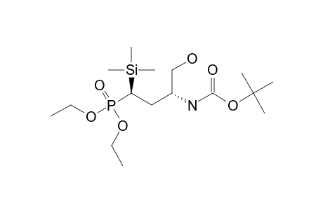 (1R,3S)-(3-(N-TERT.-BUTOXYCARBONYL)-AMINO-4-HYDROXY-1-TRIMETHYLSILYLBUTYL)-PHOSPHONIC-ACID-DIETHYLESTER