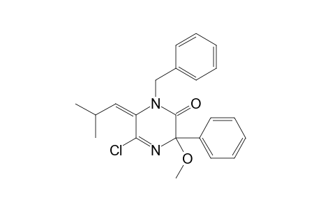 (E)-1-BENZYL-5-CHLORO-6-ISOBUTYLIDENE-3-METHOXY-3-PHENYL-3,6-DIHYDROPYRAZIN-2(1H)-ONE