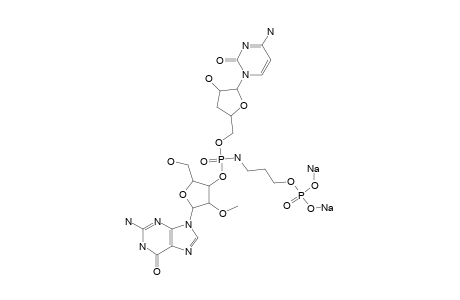 O-(3'-DEOXYCYTIDIN-5'-YL)-O-(2'-O-METHYLGUANOSIN-3'-YL)-N-(3-PHOSPHORYLOXY_PROPYL)-PHOSPHORAMIDATE_SODIUM_SALT;ISOMER_1