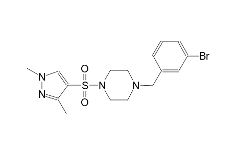 1-(3-bromobenzyl)-4-[(1,3-dimethyl-1H-pyrazol-4-yl)sulfonyl]piperazine