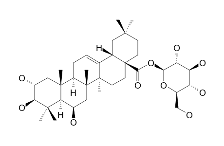 28-BETA-D-GLUCOPYRANOSYL-6-BETA-HYDROXY-MASLINATE;BETA-D-GLUCOPYRANOSYL-2-ALPHA,3-BETA,6-BETA-TRIHYDROXY-OLEAN-12-EN-28-ATE