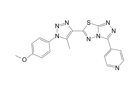 6-[1-(4-methoxyphenyl)-5-methyl-1,2,3-triazol-4-yl]-3-pyridin-4-yl-[1,2,4]triazolo[3,4-b][1,3,4]thiadiazole