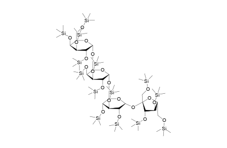 6-((3,4-bis((TMS)oxy)-2,5-bis(((TMS)oxy)methyl)tetrahydrofuran-2-yl)oxy)-3,4,5-tris((TMS)oxy)tetrahydro-2H-pyran-2-yl)methoxy)-3,4,5-tris((TMS)oxy)tetrahydro-2H-pyran-2-yl)methoxy)-6-(((TMS)oxy)methyl)tetrahydro-2H-pyran-3,4,5-triyl)tris(oxy))tris(TMS)