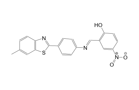 2-((E)-([4-(6-Methyl-1,3-benzothiazol-2-yl)phenyl]imino)methyl)-4-nitrophenol