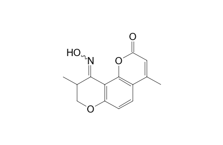 8,9-dihydro-4,9-dimethyl-2H,10H-benzo[1,2-b.3,4-b']dipyran-2,10-dione, 10-oxime