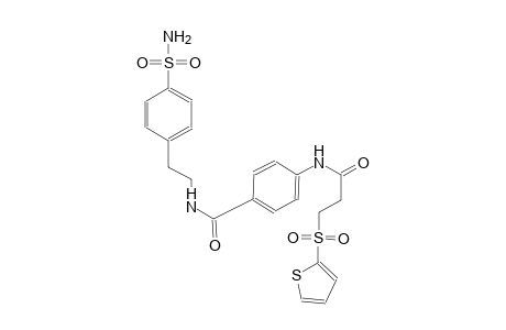 N-{2-[4-(aminosulfonyl)phenyl]ethyl}-4-{[3-(2-thienylsulfonyl)propanoyl]amino}benzamide