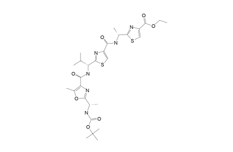 #20;(R)-2-[1-[(R)-2-[(1-((R)-2-(1-N-TERT.-BUTOXYCARBONYL-AMINO)-ETHYL-5-METHYLOXAZOLE-4-CARBONYL)-AMINO]-ISOBUTYLTHIAZOLE-4-CARBONYL]-AMINO]-ETHYLTHIAZOLE-4-CA