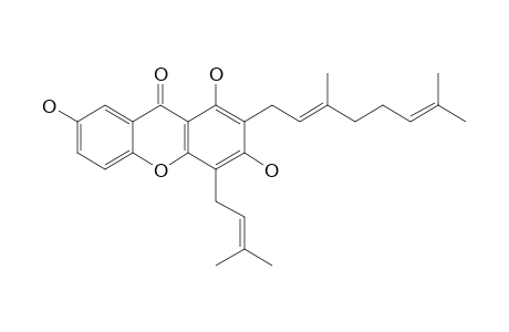 2-GERANYL-1,3,7-TRIHYDROXY-4-(3,3-DIMETHYLALLYL)-XANTHONE